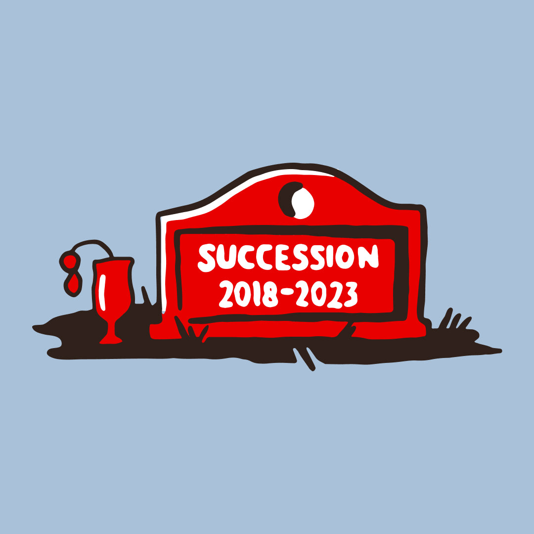 "Succession" Embroidered Crewneck - TV Graveyard Club