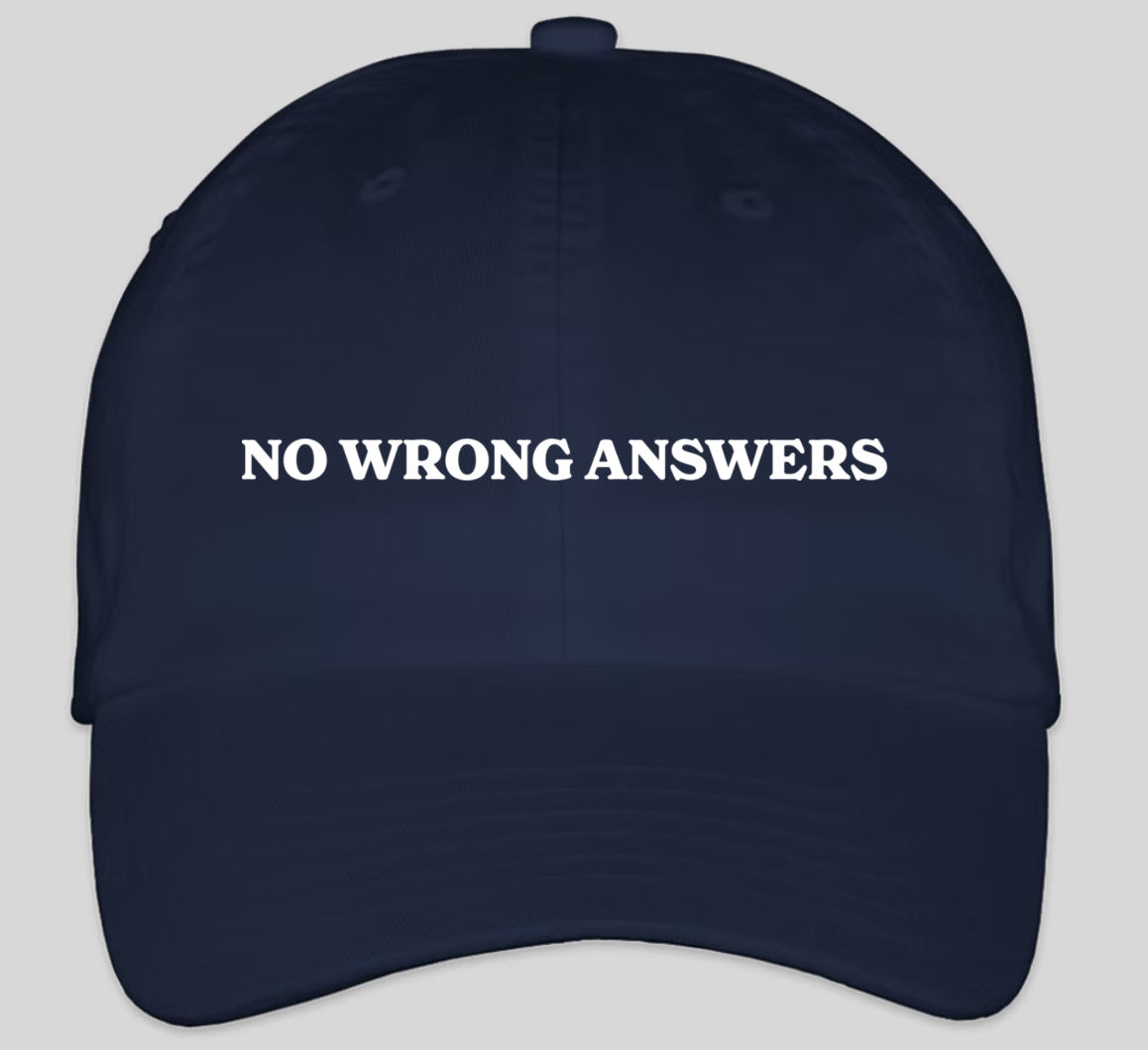 No Wrong Answers Logo Embroidered Dad Cap